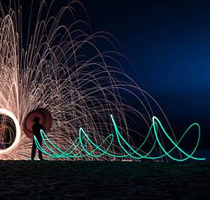 Ispirazione boreale decorazione light painting